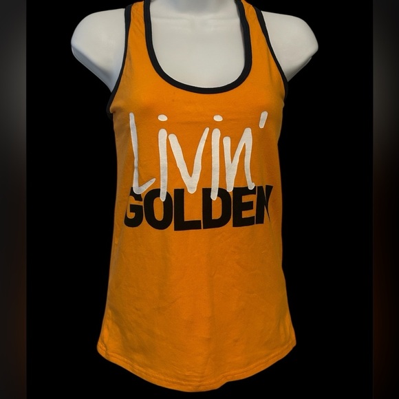Zumba Fitness®️ Gold Women's instructor Racerback Orange Tank Top, Size M - Picture 3 of 6